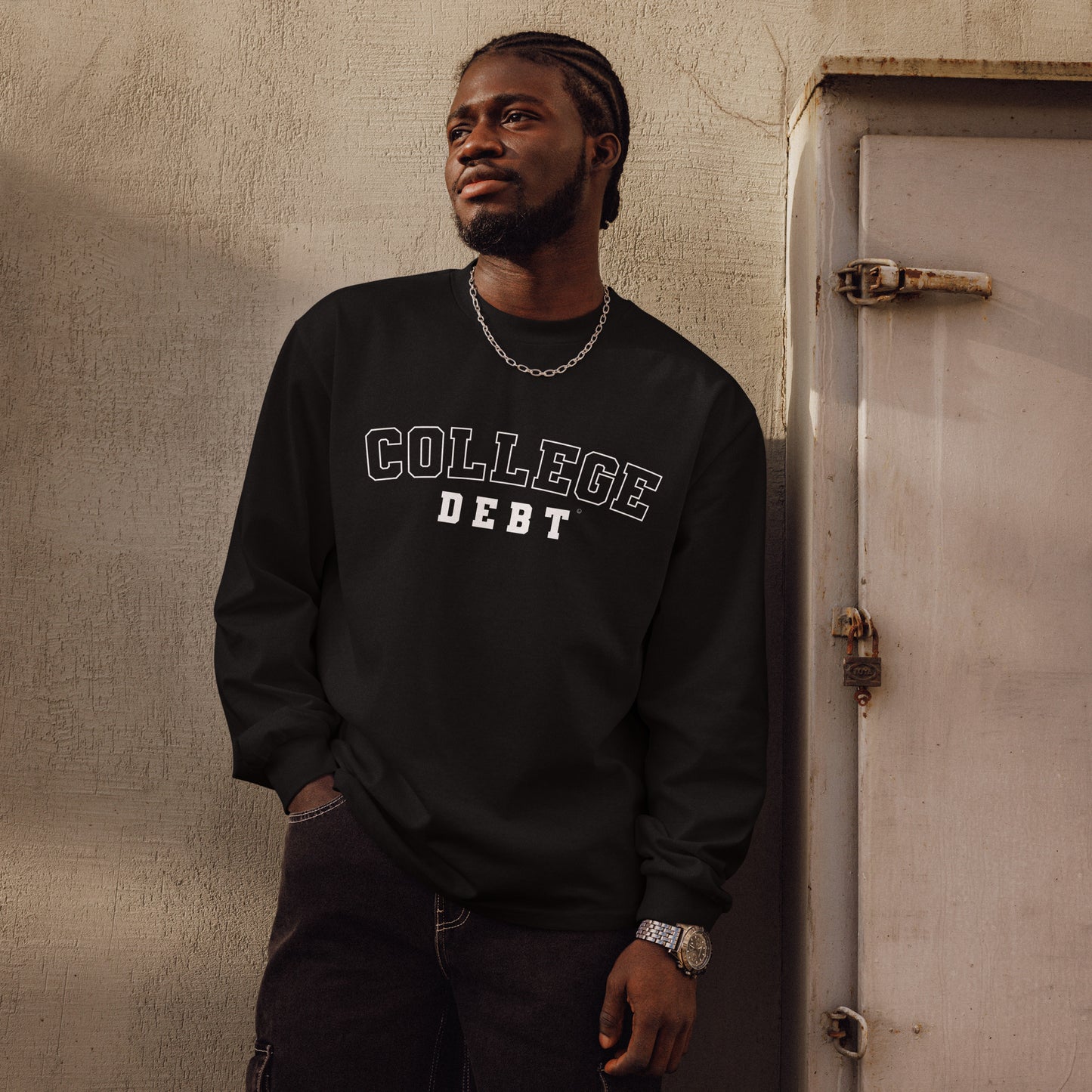 College Debt Mens Long Sleeve