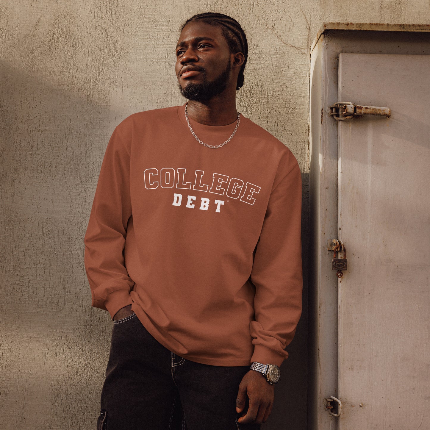 College Debt Mens Long Sleeve