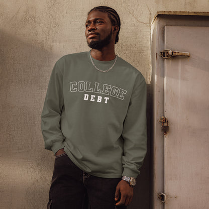 College Debt Mens Long Sleeve