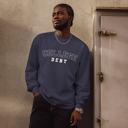 College Debt Mens Long Sleeve